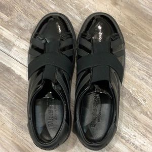 Burberry patent Union Jack trainers